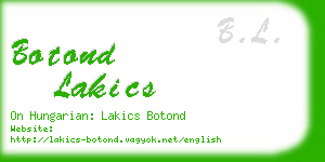 botond lakics business card